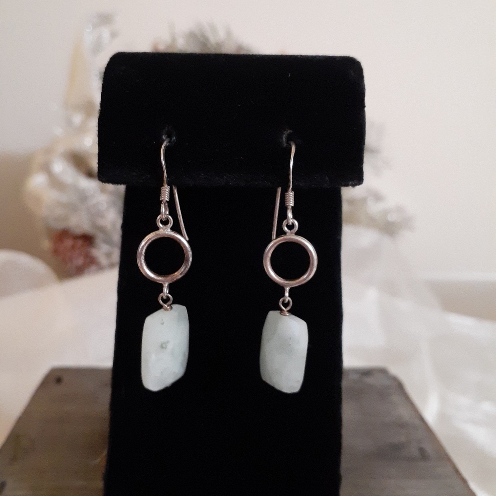 1/2 Price Marked. Vintage 1980's Amazonite Dangle Earrings